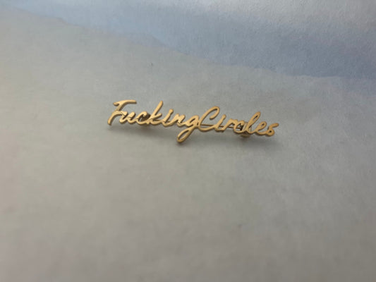 F*cking Circles Stock Pin | Funny Dressage Stock Tie Pin | Equestrian Show Jewelry