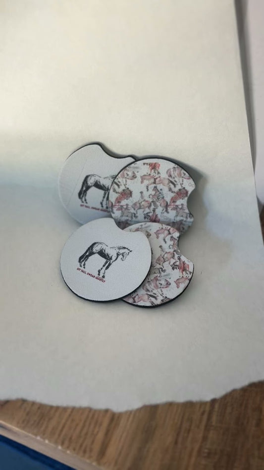 Car Coasters | Horse Lover, OTTB, Dog Sport & Funny Equestrian Designs