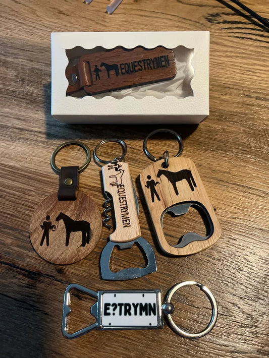 Assorted Equestrymen Keychain | Gift for Horse Show Dads, Husbands & Equestrian Support Crew