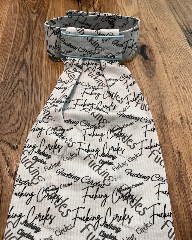 F*cking Circles Stock Tie | Funny Dressage Stock Tie | Horse Show Apparel