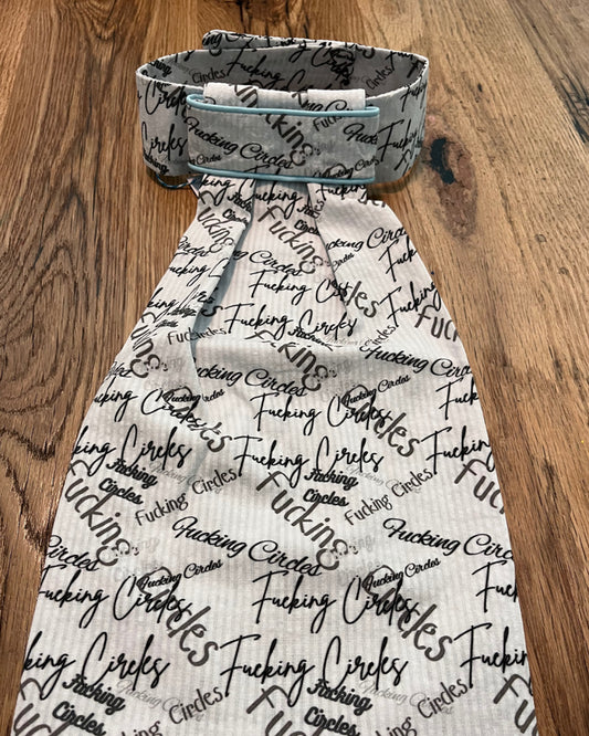 F*cking Circles Stock Tie | Funny Dressage Stock Tie | Horse Show Apparel