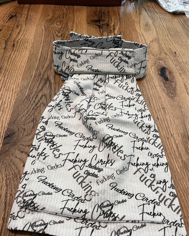 F*cking Circles Stock Tie | Funny Dressage Stock Tie | Horse Show Apparel