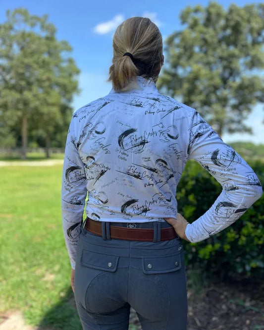 PRE-ORDER F*cking Circles Long Sleeve Sun Shirt | Funny Dressage Performance Shirt